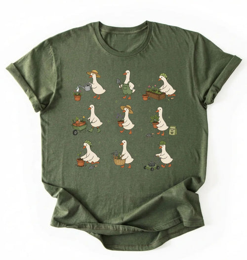 Gardening Goose Shirt | Cute Cottagecore Goose Shirt Gift for Gardeners