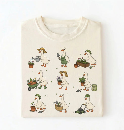Gardening Goose Shirt | Cute Cottagecore Goose Shirt Gift for Gardeners