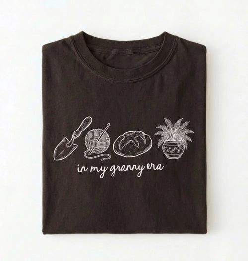 In My Granny Era T-Shirt | Cottagecore Plant Lover Gift