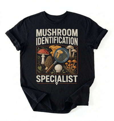 Mushroom Identification Specialist Shirt | Funny Foraging Shirt Gift