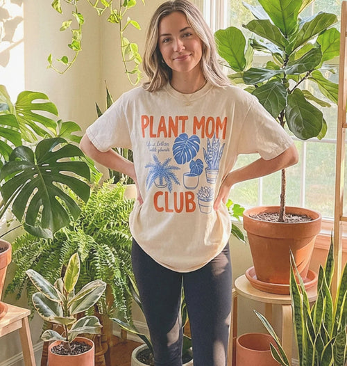 Plant Mom Club T-Shirt | Plant Lover Gift for Gardeners