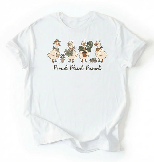 Proud Plant Parent T-Shirt | Cute Duck Plant Lover Gift