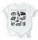 Respect the Locals Forest Animals Shirt | Nature Lover Wildlife Gift