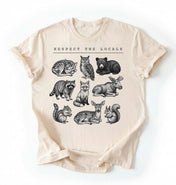 Respect the Locals Forest Animals Shirt | Nature Lover Wildlife Gift