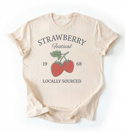 Strawberry Festival Shirt | Vintage Strawberry Graphic Tee Gift