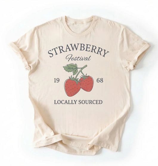 Strawberry Festival Shirt | Vintage Strawberry Graphic Tee Gift