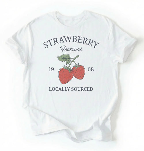 Strawberry Festival Shirt | Vintage Strawberry Graphic Tee Gift