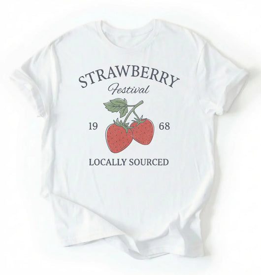 Strawberry Festival Shirt | Vintage Strawberry Graphic Tee Gift