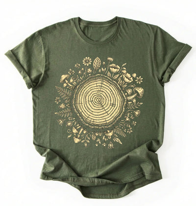 Tree Rings Nature Shirt | Forest Lover Gift