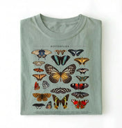 Vintage Butterfly Chart T-Shirt | Nature Lover Butterfly Gift