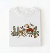 Vintage Mushroom Illustration T-Shirt | Cottagecore Nature Gardener Gift