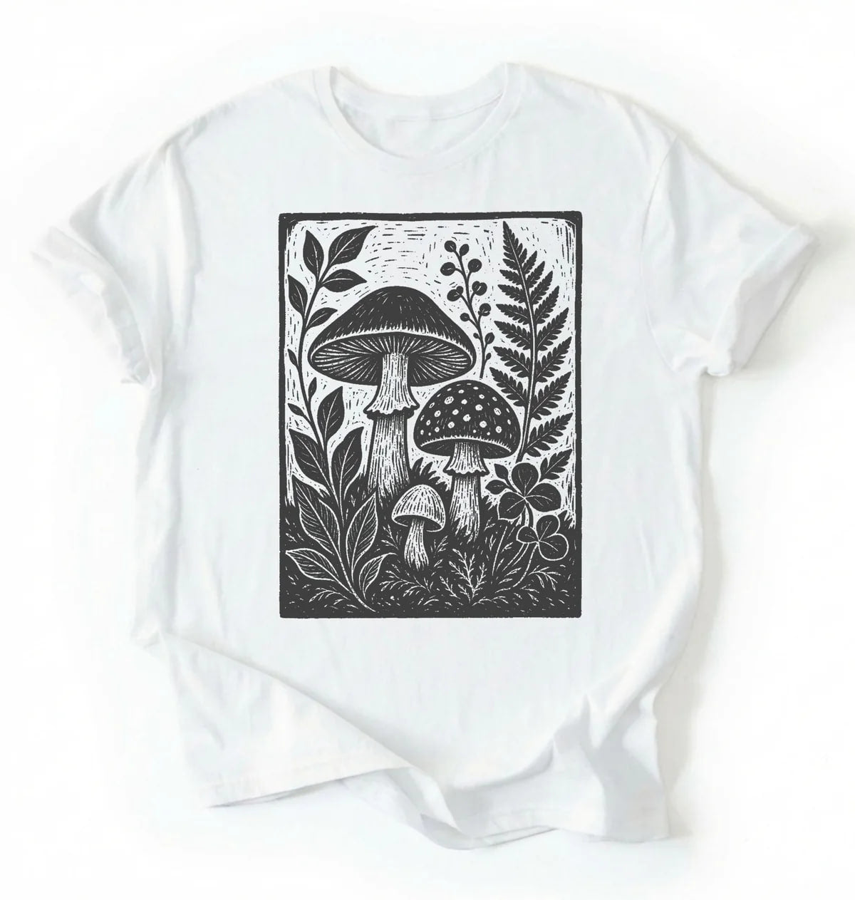 Vintage Mushroom Shirt | Botanical Fungi Shirt Gift for Nature Lovers