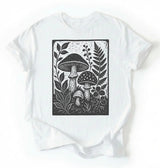 Vintage Mushroom Shirt | Botanical Fungi Shirt Gift for Nature Lovers