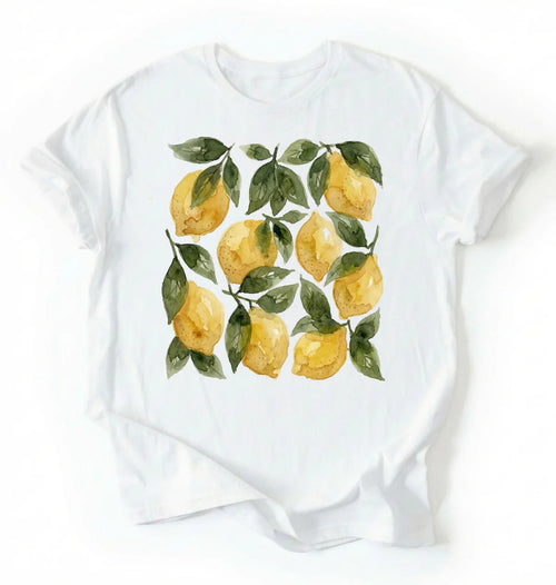 Watercolor Lemon Shirt | Cottagecore Gardener Gift Tee